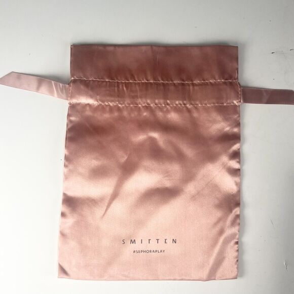 Sephora Handbags - Sephora Smitten Drawstring Satin MakeUp Delicates Travel Bag Dusty Pink New